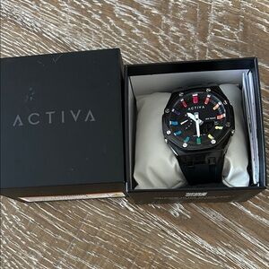 Activa Black Watch with Multicolor Accents